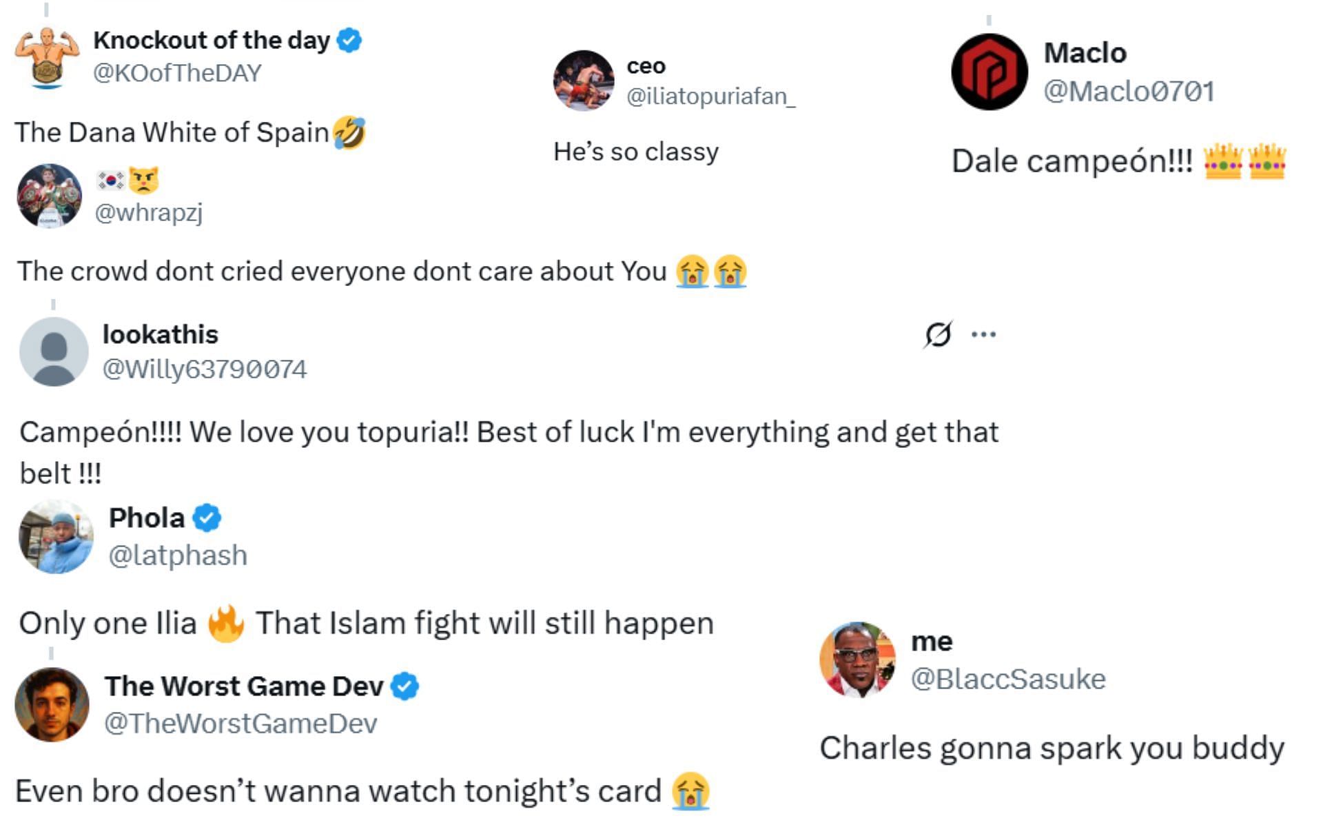 Fan reactions